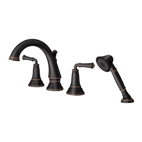 Delancey® Bathtub Faucet With  Lever Handles and Personal Shower for Flash® Rough-In Valve