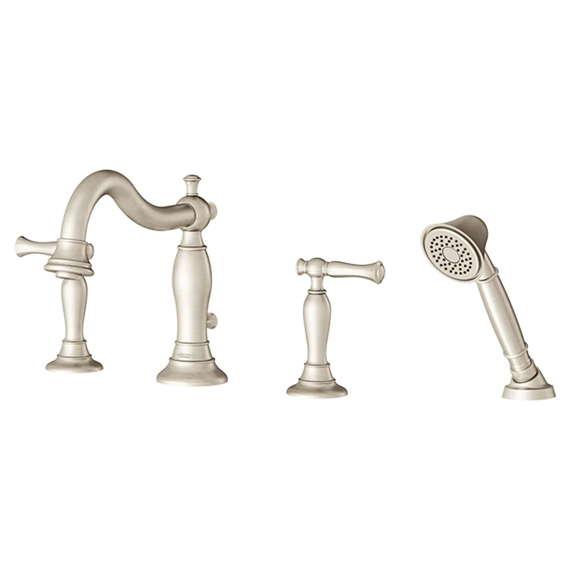 Quentin® Bathtub Faucet With  Lever Handles and Personal Shower for Flash® Rough-In Valve // BRUSHED NICKEL // 131101_T440901.295-L_0_CDNwebp.webp