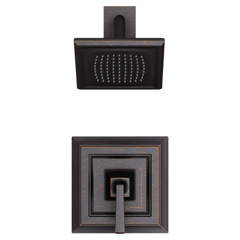 Town Square S 2.5 gpm/9.5 L/min Shower Trim Kit With Single Function Showerhead, Double Ceramic Pressure Balance Cartridge With Lever Handle