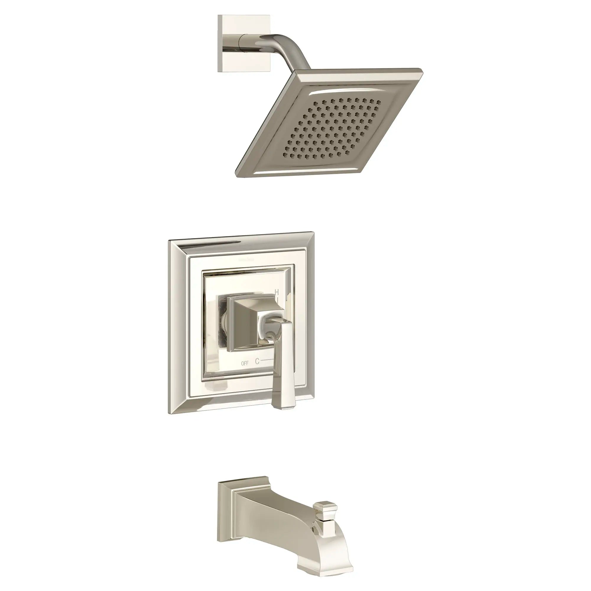 Town Square S 1.75 gpm/6.8 L/min Tub and Shower Trim Kit With Water-Saving Showerhead, Double Ceramic Pressure Balance Cartridge With Lever Handle // TUB & SHOWER / 1.75 GPM / POLISHED NICKEL // 131248_T455508013_0_CDNwebp.webp