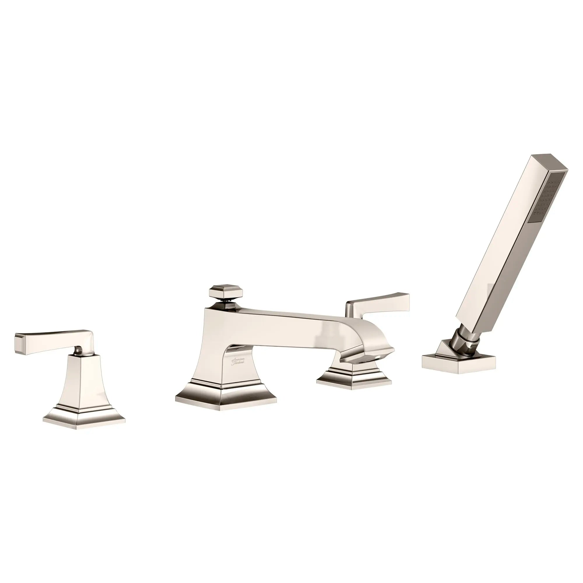 Town Square® S Bathub Faucet With Lever Handles and Personal Shower for Flash® Rough-in Valve // POLISHED NICKEL // 131338_T455901013_1_0_CDNwebp.webp