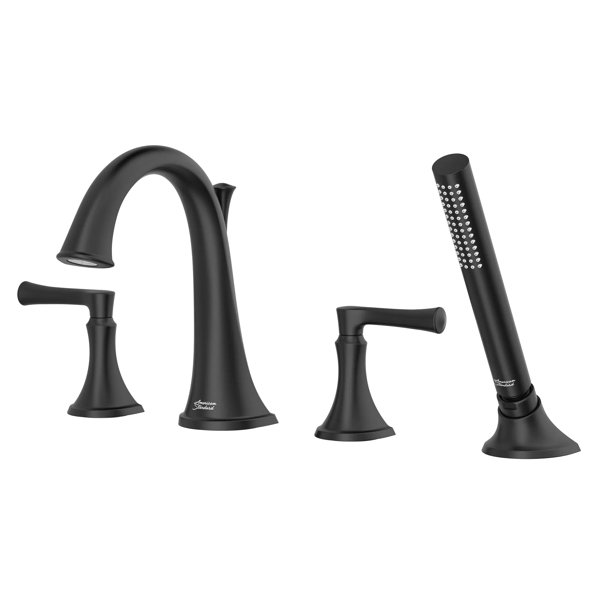 Estate Bathtub Faucet With Personal Shower for Flash® Rough-In Valve With Lever Handles // MATTE BLACK // 131428_T722901.243_1_0_CDNwebp.webp