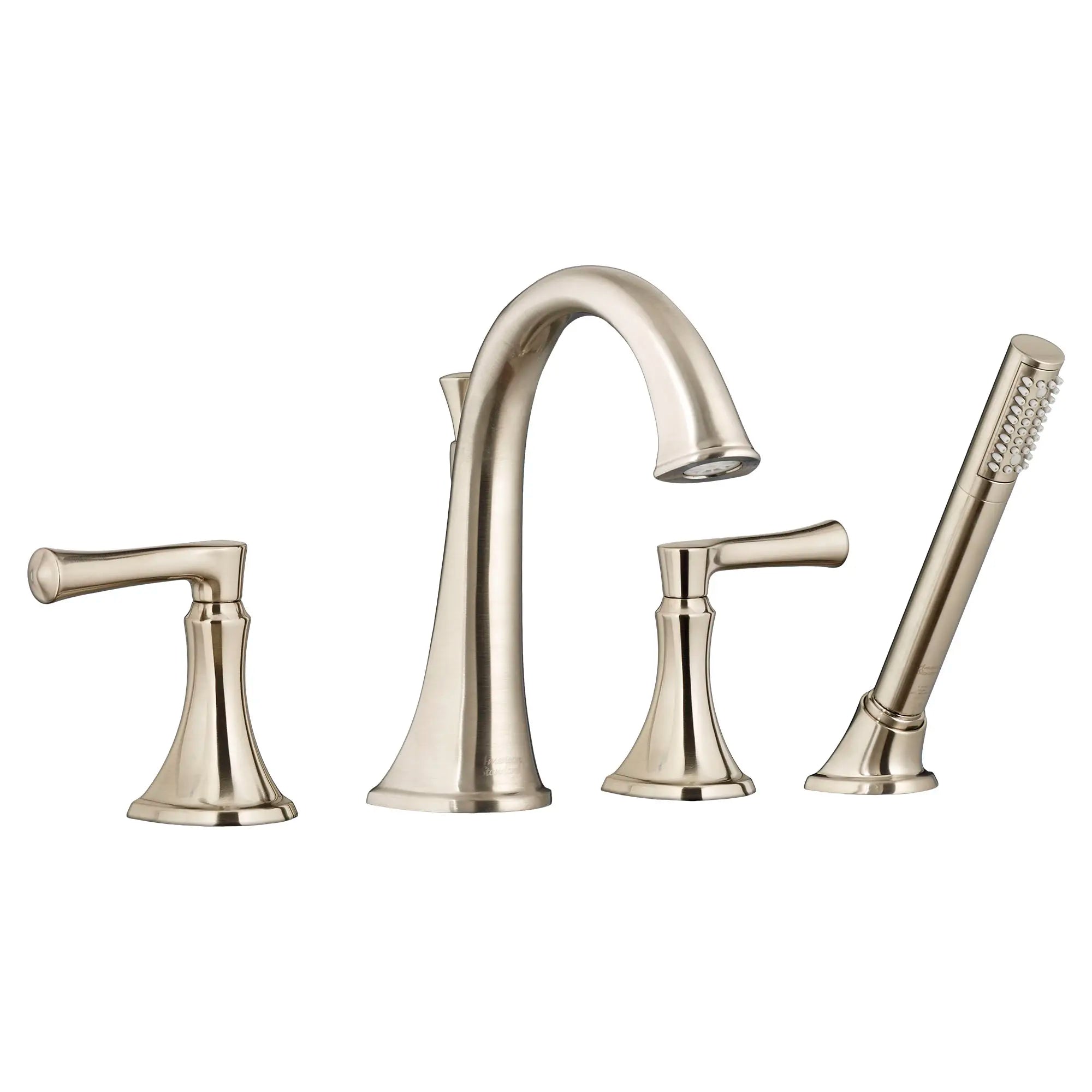 Estate Bathtub Faucet With Personal Shower for Flash® Rough-In Valve With Lever Handles // BRUSHED NICKEL // 131441_T722901295_0_CDNwebp.webp