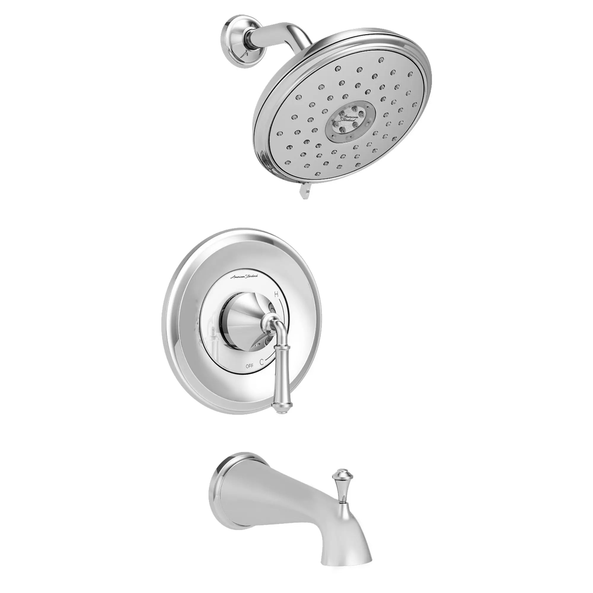 Delancey® 2.5 gpm/9.4 L/min Tub and Shower Trim Kit With 4-Function Showerhead and Lever Handle // POLISHED CHROME // 131656_TU052502002_1_0_CDNwebp.webp
