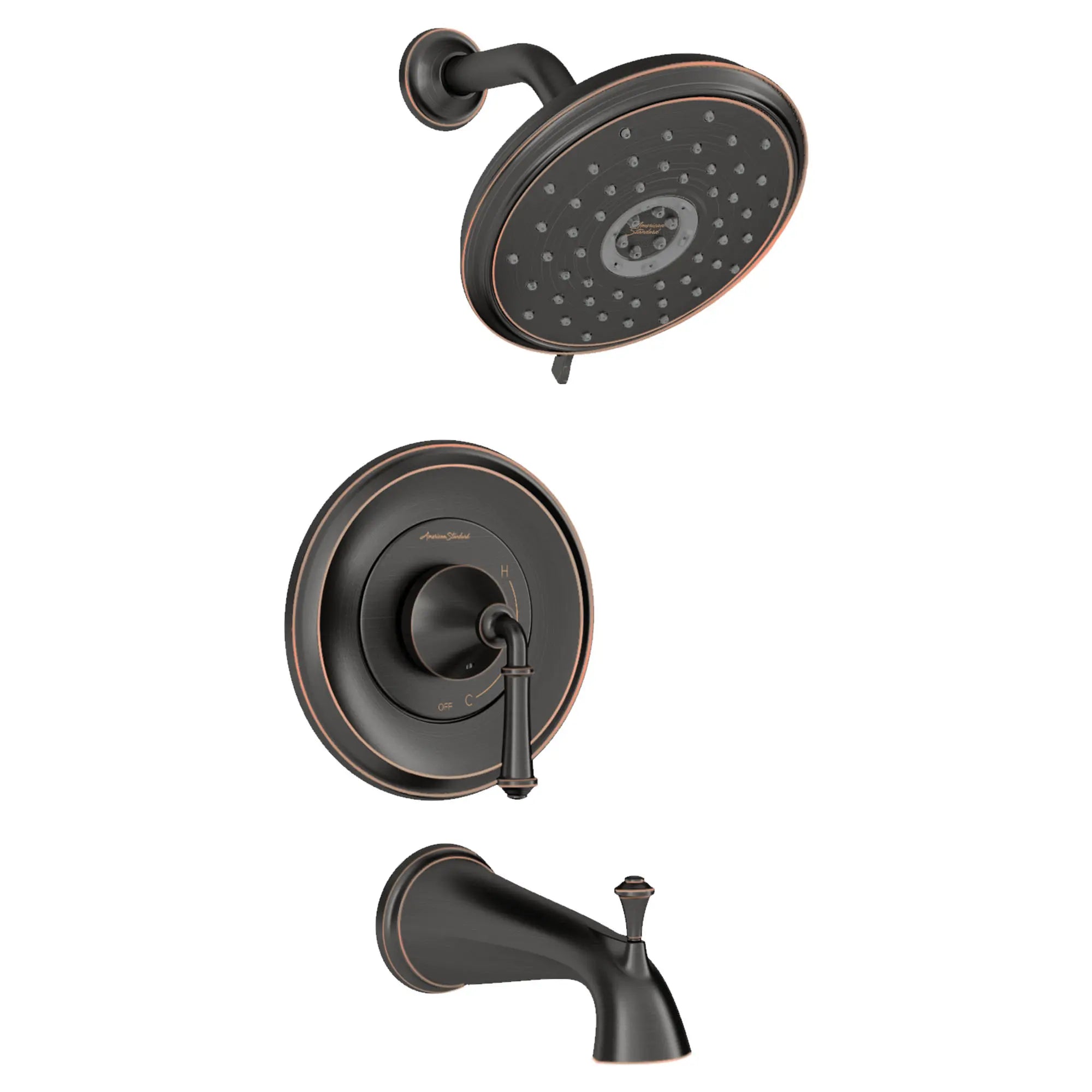 Delancey® 2.5 gpm/9.4 L/min Tub and Shower Trim Kit With 4-Function Showerhead and Lever Handle // LEGACY BRONZE // 131663_TU052502278_1_0_CDNwebp.webp