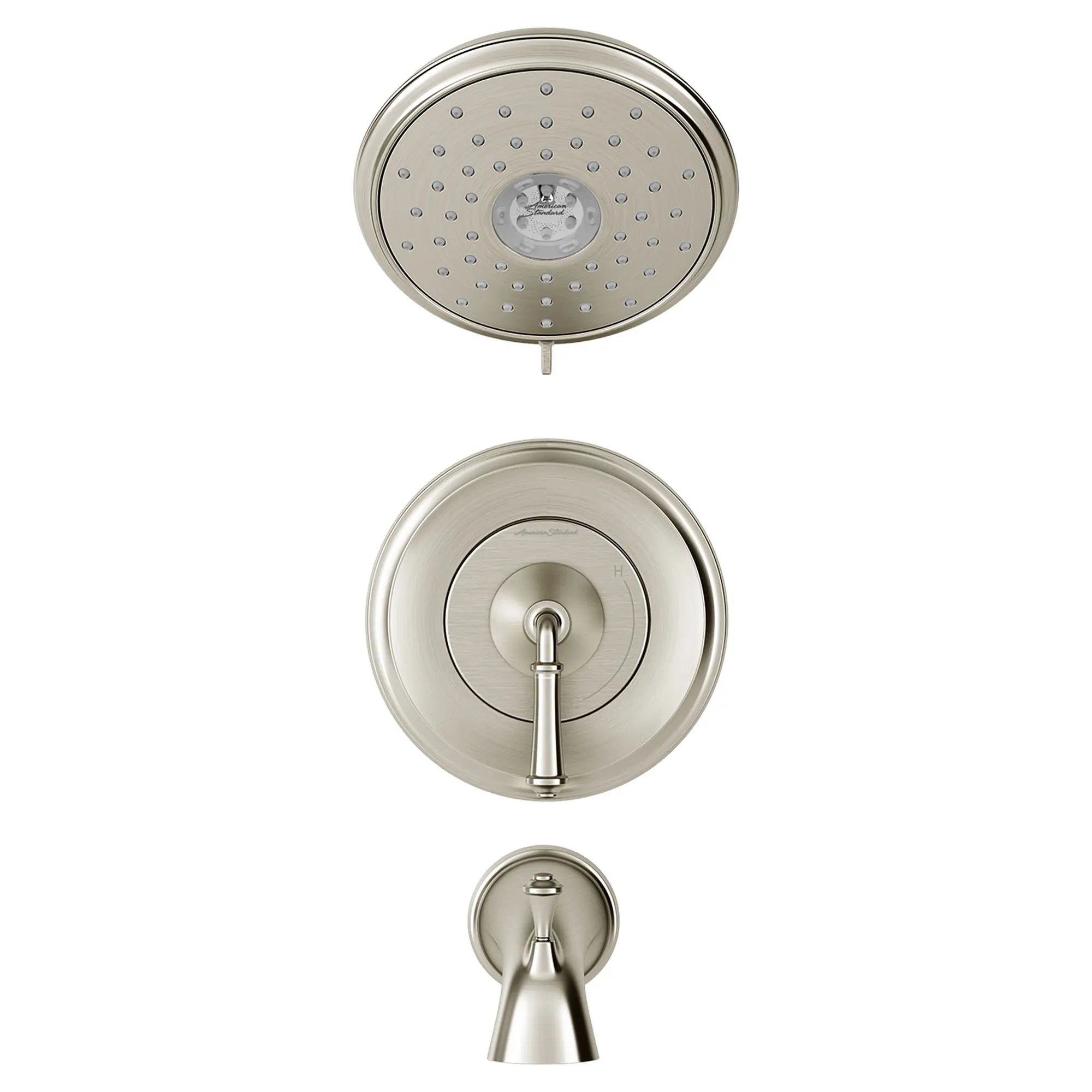 Delancey® 1.8 gpm/6.8 L/min Tub and Shower Trim Kit With Water-Saving 4-Function Showerhead and Lever Handle // TUB & SHOWER / BRUSHED NICKEL // 131697_TU052508295_0_CDNwebp.webp
