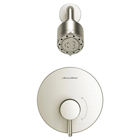 Serin® 2.5 gpm/9.5 L/min Shower Trim Kit With 3-Function Shower Head, Double Ceramic Pressure Balance Cartridge With Lever Handle