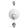 [TU064502WDXH.002] Serin® Tub and Shower Trim Kit, Double Ceramic Pressure Balance Cartridge With Lever Handle - Polished Chrome