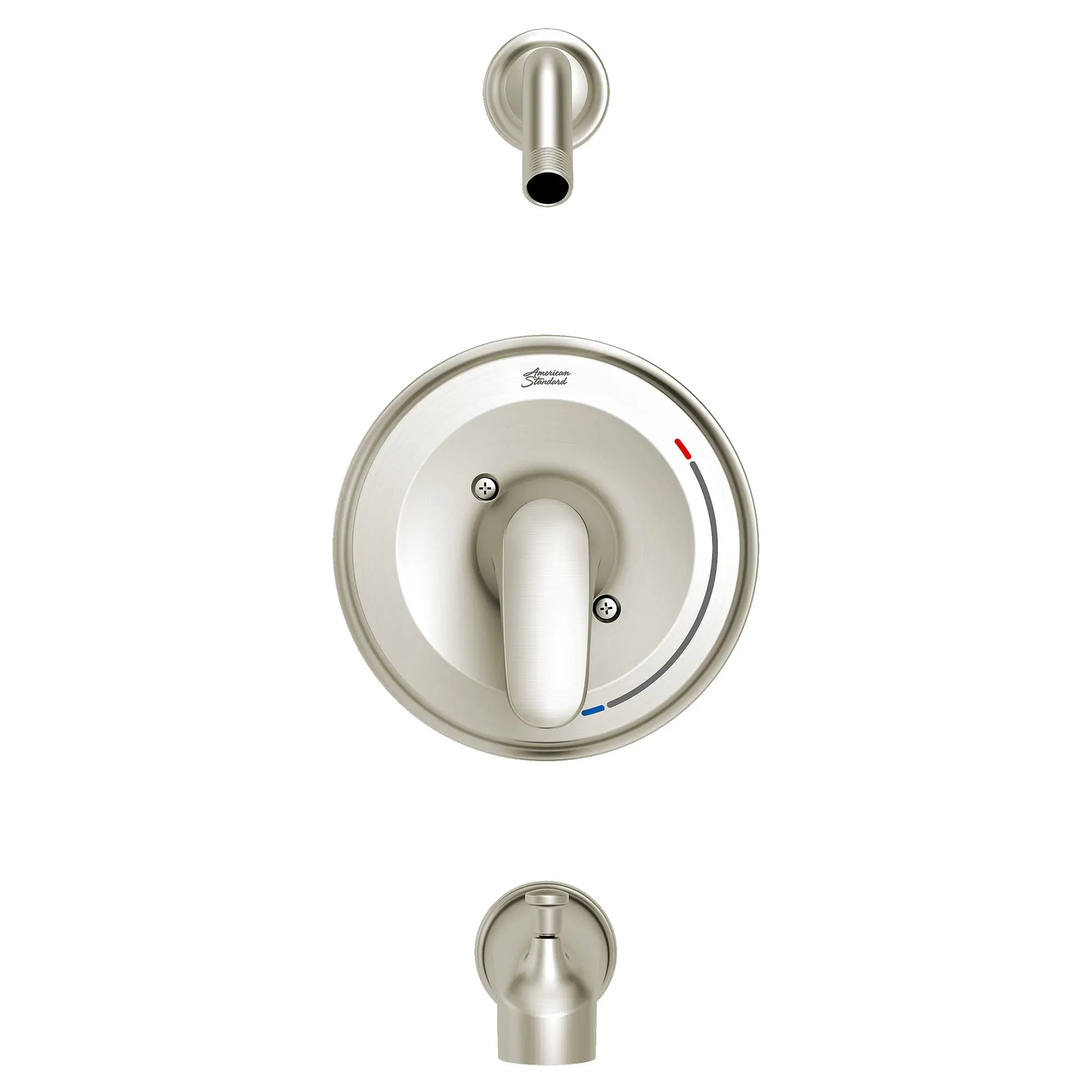 Colony® PRO Tub and Shower Trim Kit Less Showerhead, Double Ceramic Pressure Balance Cartridge With Lever Handle // BRUSHED NICKEL // 131823_TU075508XH295_0_CDNwebp.webp