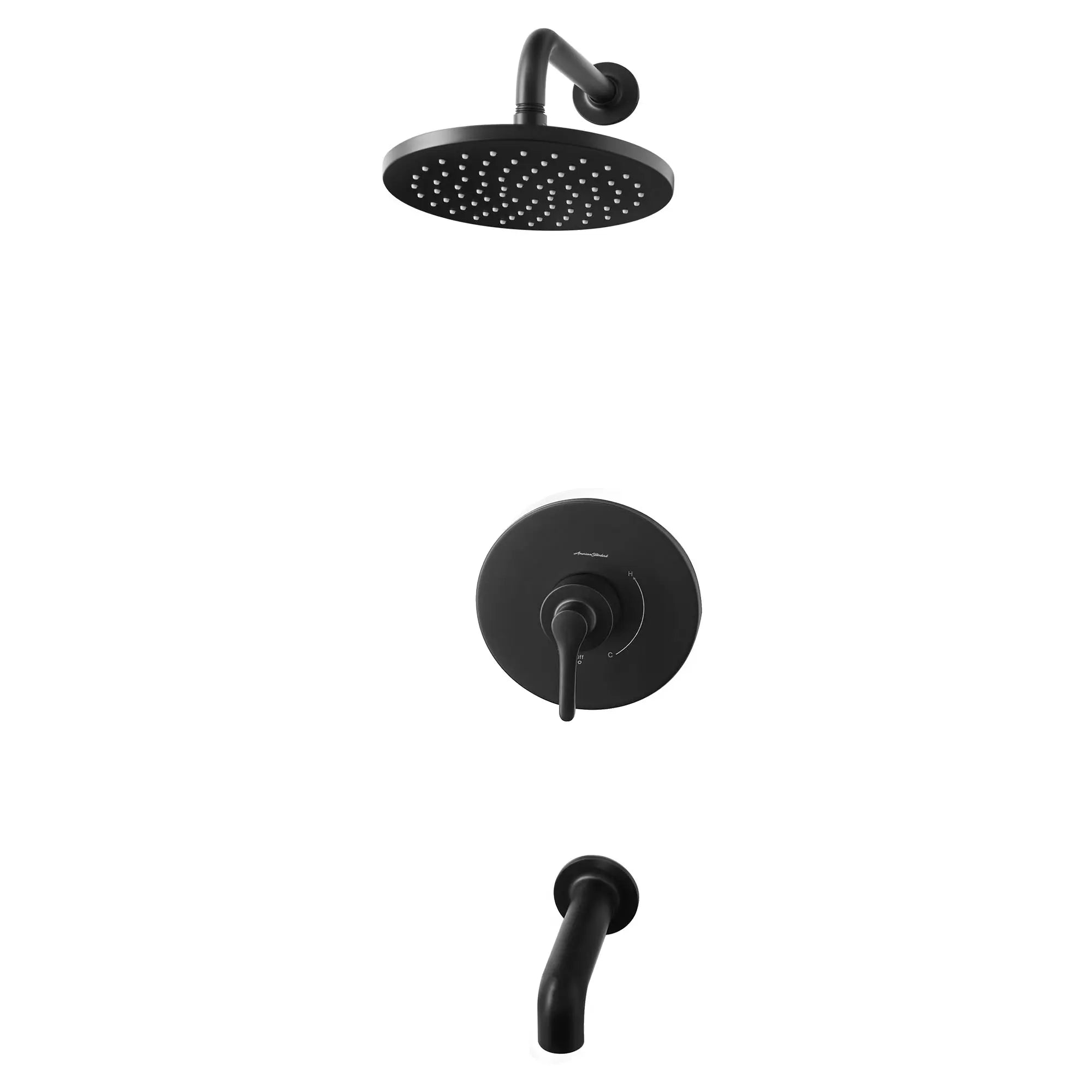 Studio® S 1.8 gpm/6.8 L/min Tub and Shower Trim Kit With Rain Showerhead, Double Ceramic Pressure Balance Cartridge With Lever Handle // TUB & SHOWER / MATTE BLACK // 131887_TU105508243_1_0_CDNwebp.webp