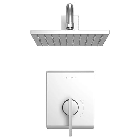 Times Square® 2.5 gpm/9.5 L/min Shower Trim Kit With Rain Showerhead, Double Ceramic Pressure Balance Cartridge With Lever Handle