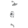 [TU186502.002] Fluent® 2.5 gpm/9.5 L/min Tub and Shower Trim Kit With Showerhead, Double Ceramic Pressure Balance Cartridge With Lever Handle - Polished Chrome