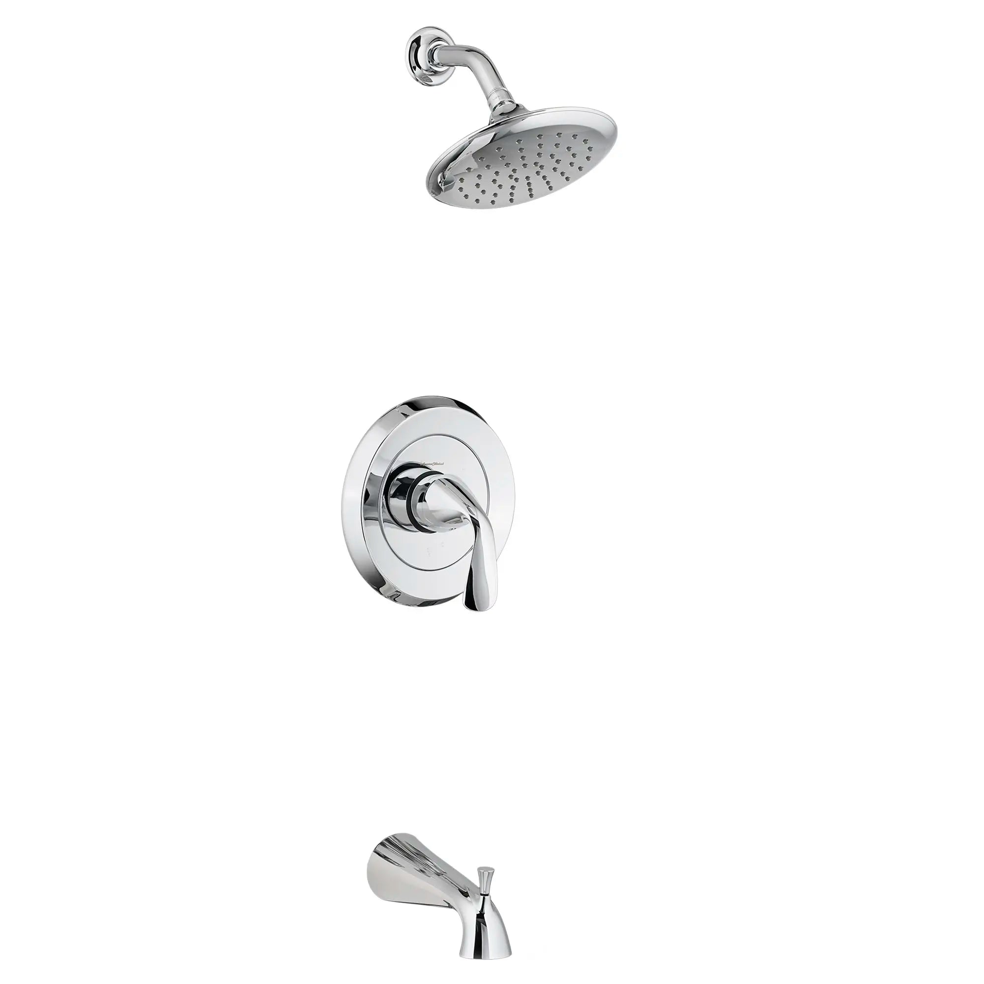 Fluent® 2.5 gpm/9.5 L/min Tub and Shower Trim Kit With Showerhead, Double Ceramic Pressure Balance Cartridge With Lever Handle // POLISHED CHROME // 132053_TU186502002_1_0_CDNwebp.webp