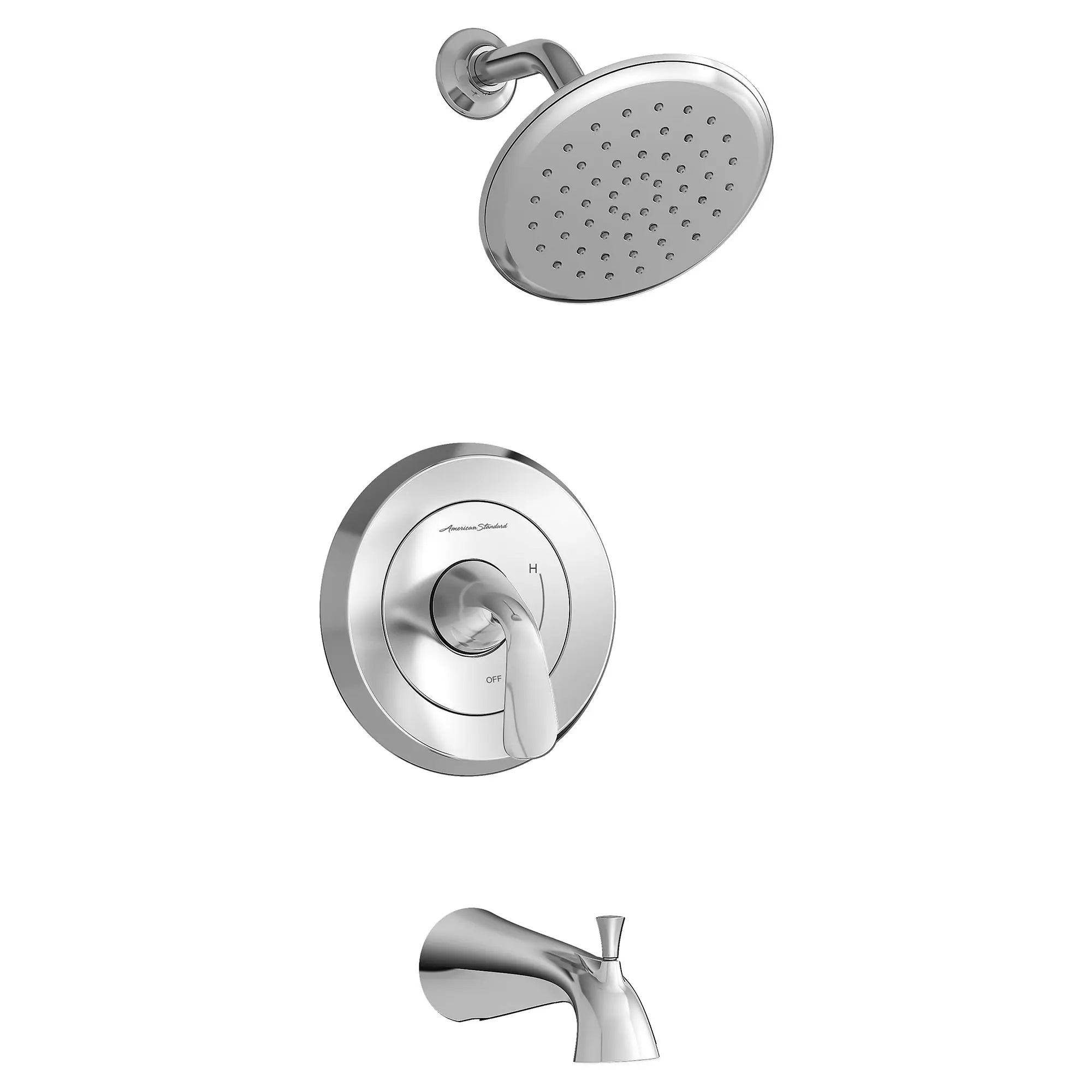 Fluent® 1.8 gpm/6.8 L/min Tub and Shower Trim Kit With Water-Saving Showerhead, Double Ceramic Pressure Balance Cartridge With Lever Handle // POLISHED CHROME // 132078_TU186508002_1_0_CDNwebp.webp