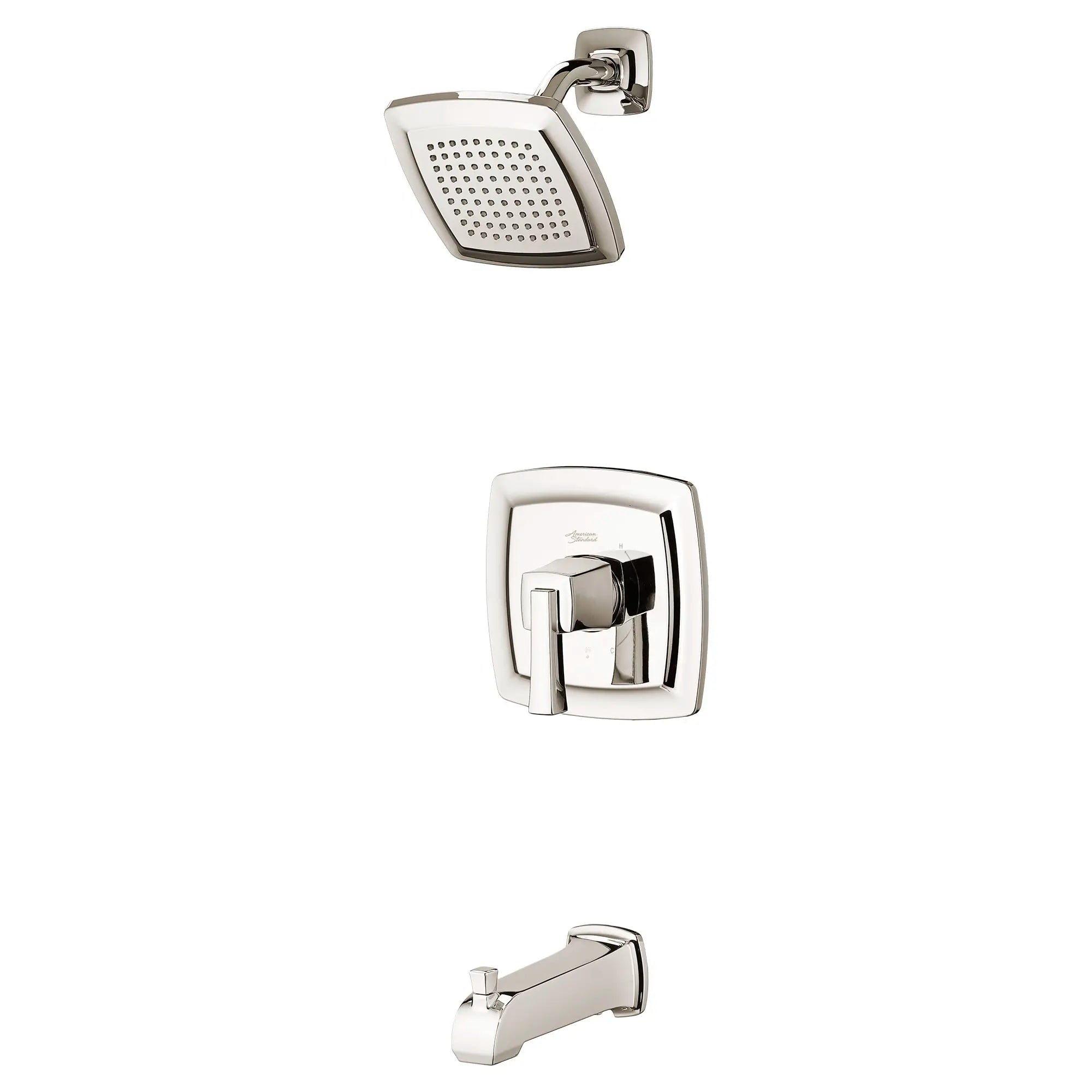 Townsend® 2.5 gpm/9.5L/min Tub and Shower Trim Kit With Rain Showerhead, Double Ceramic Pressure Balance Cartridge With Lever Handle // TUB & SHOWER / 2.5 GPM / POLISHED NICKEL // 132126_TU353502013_2_0_CDNwebp.webp
