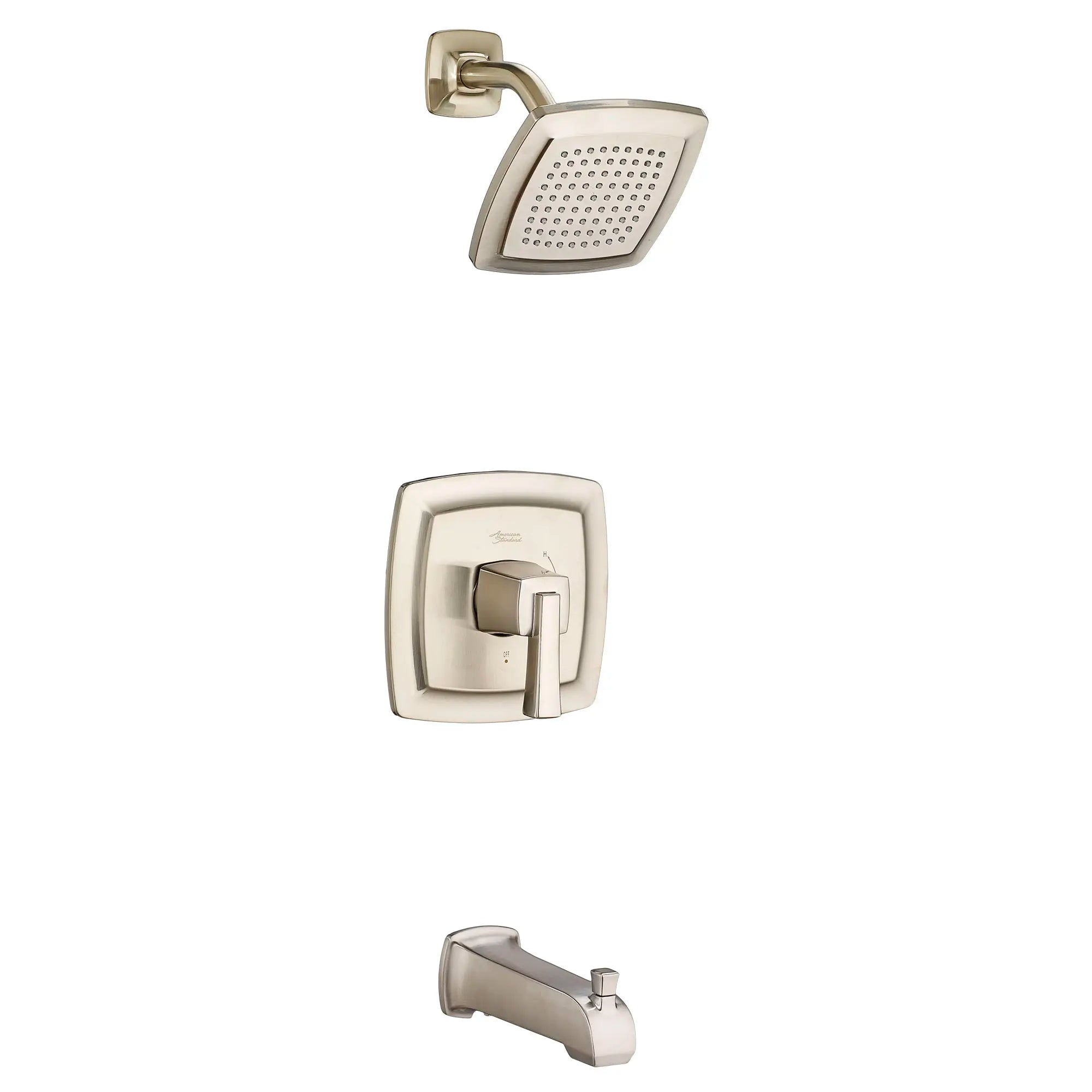 Townsend® 2.5 gpm/9.5L/min Tub and Shower Trim Kit With Rain Showerhead, Double Ceramic Pressure Balance Cartridge With Lever Handle // TUB & SHOWER / 2.5 GPM / BRUSHED NICKEL // 132132_TU353502295_0_CDNwebp.webp