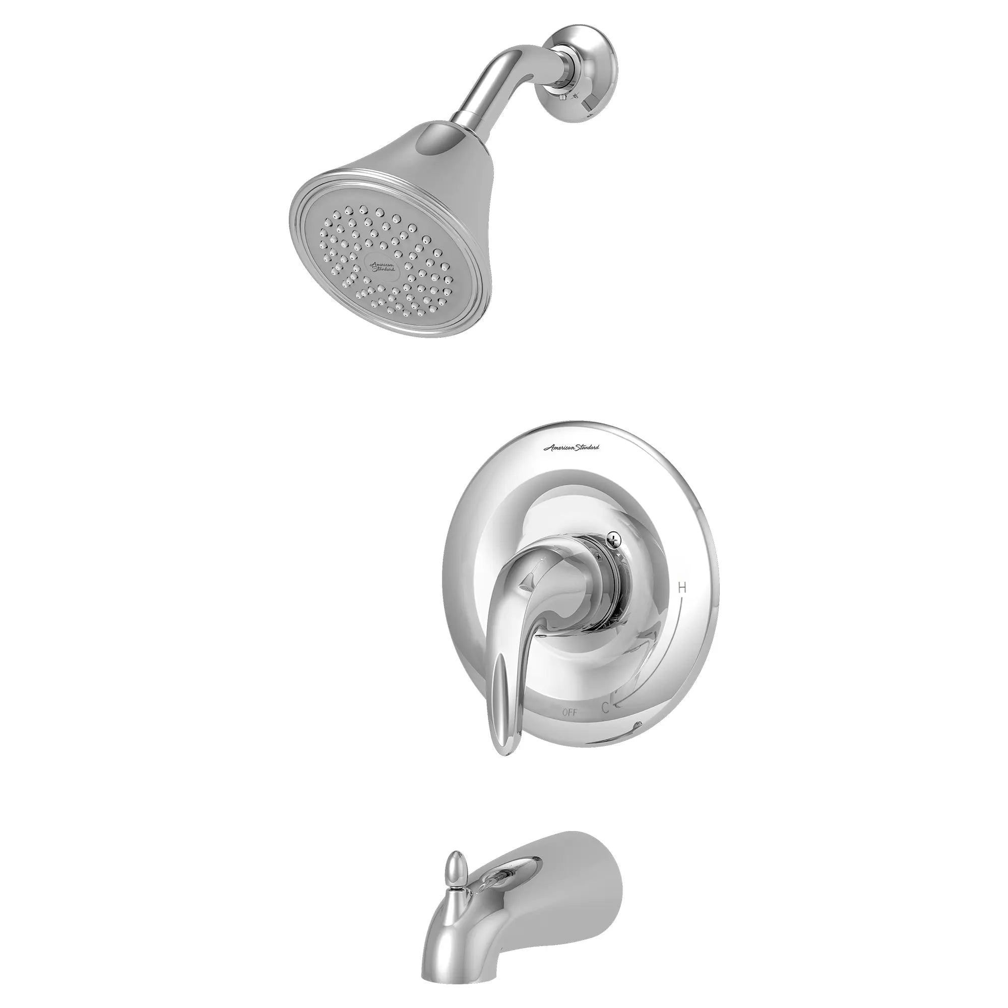 Reliant 3® 2.5 gpm/9.5 L/min Tub and Shower Trim Kit With Showerhead, Double Ceramic Pressure Balance Cartridge With Lever Handle // POLISHED CHROME // 132231_TU385502002_2_0_CDNwebp.webp