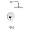 [TU431502.002] Boulevard Tub and Shower Trim Kit 2.5 gpm/9.5 L/min with Rain Showerhead, Double Ceramic Pressure Balance Cartridge and Lever Handle - Polished Chrome