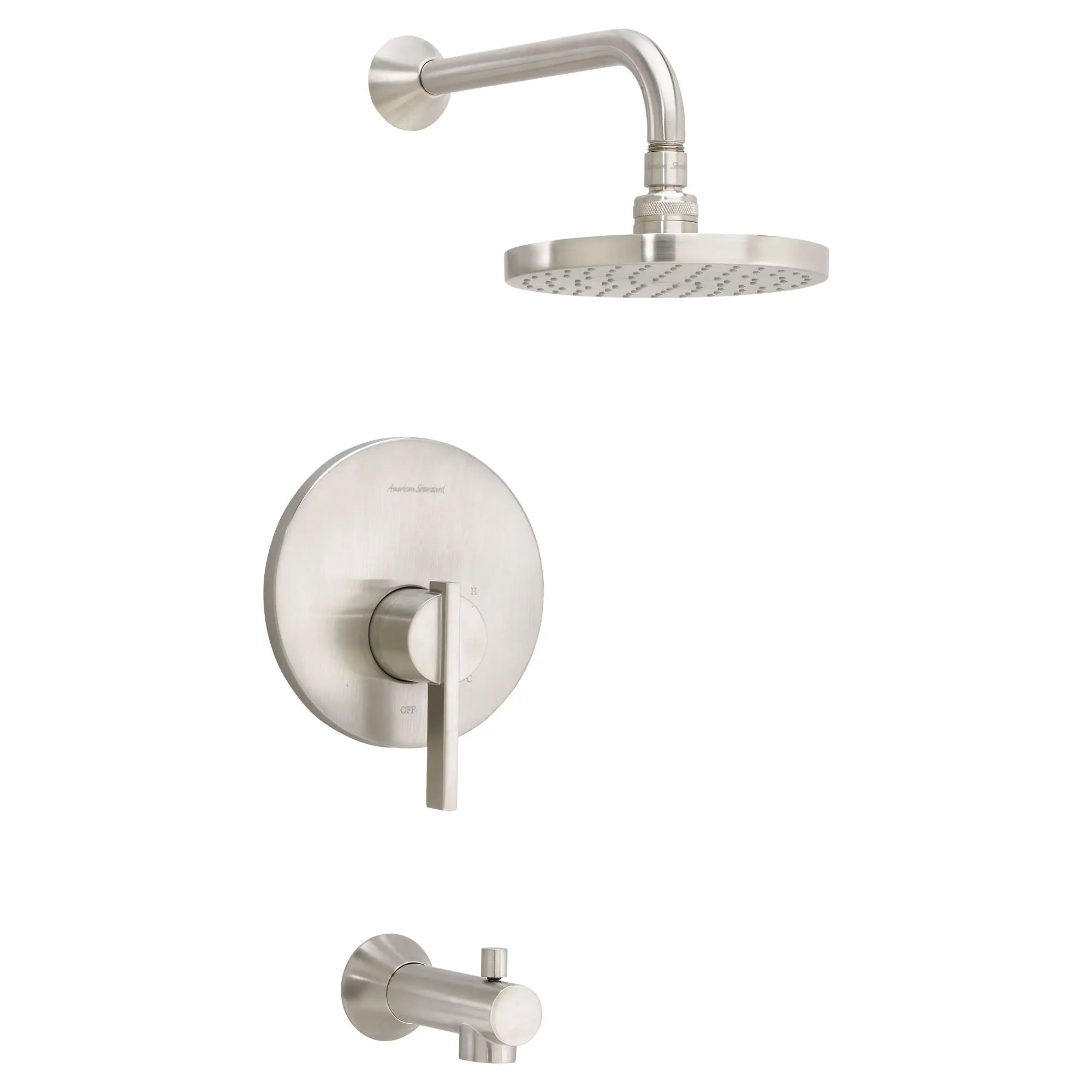 Boulevard Tub and Shower Trim Kit 2.5 gpm/9.5 L/min with Rain Showerhead, Double Ceramic Pressure Balance Cartridge and Lever Handle // BRUSHED NICKEL // 132430_TU431502295_0_CDNwebp.webp