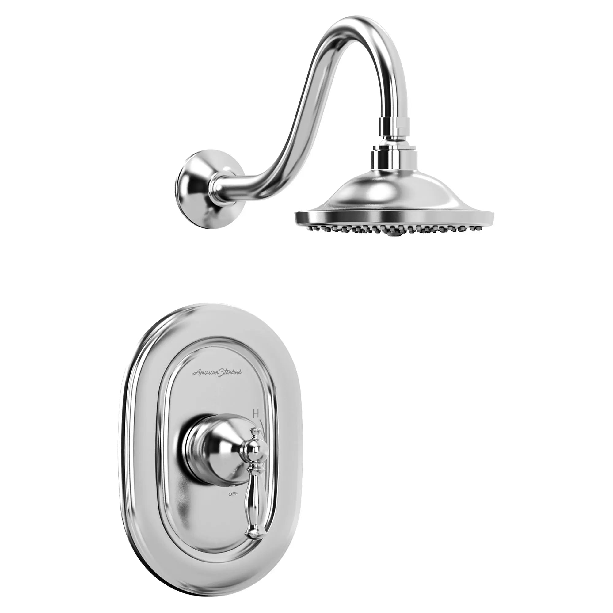 Quentin® 2.5 gpm/9.5 L/min Shower Trim Kit With Rain Showerhead, Double Ceramic Pressure Balance Cartridge With Lever Handle // POLISHED CHROME // 132440_TU440501002_1_0_CDNwebp.webp
