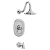 [TU440502.002] Quentin® 2.5 gpm/9.5 L/min Tub and Shower Trim Kit With Rain Showerhead, Double Ceramic Pressure Balance Cartridge With Lever Handle - Polished Chrome