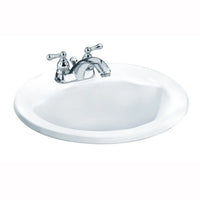 [0419444EC.020] Cadet Oval Countertop Sink 4-in. Centers with EverClean - White