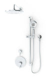 [1660900.002] Canis 2.5 gpm/9.5 L/min Shower Kit With Rain Showerhead, Diverter, Slide Bar & Hand Shower - Polished Chrome