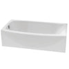 [2530202.020] Boulevard 5 x 30 inch Integral Apron Bathtub Above Floor Rough with Left-hand Outlet - White