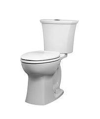 [765AA207.020] Edgemere Two-Piece Dual Flush 1.6 gpf/6.0 Lpf and 1.1 gpf/4.1 Lpf Chair Height Elongated Complete Toilet With Seat - White