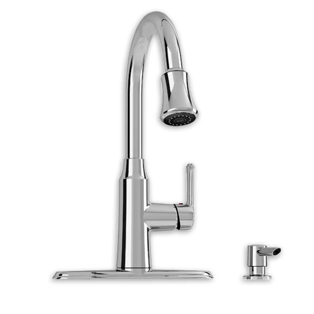 Danao Single-Handle Pull-Down Triple Spray Kitchen Faucet with Soap Dispenser 1.8 gpm/6.8L/min // POLISHED CHROME // 135154_Image_9391321CA.002_DANAO_KitchenFaucet_0_CDNwebp.webp