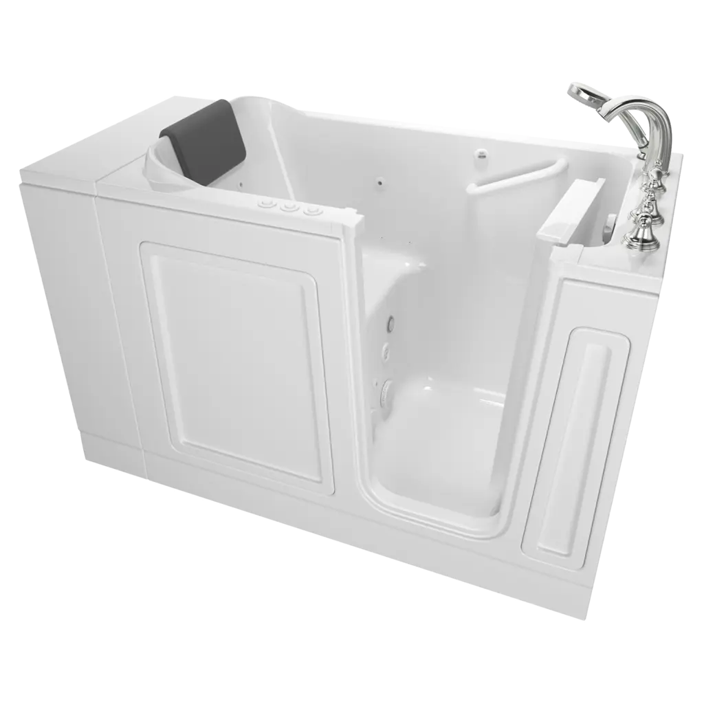 Acrylic Luxury Series 28 x 48-Inch Walk-in Tub With Combination Air Spa and Whirlpool Systems - Right-Hand Drain With Faucet // WHITE // 135166_Image_C2848.119.CRW_ACRYLIC_WIT_Walk-in_0_CDNwebp.webp