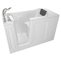 [C2848.119.WLW] Acrylic Luxury Series 28 x 48-Inch Walk-in Tub With Whirlpool System - Left-Hand Drain With Faucet - White