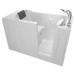 [C3051.119.CRW] Acrylic Luxury Series 30 x 51-Inch Walk-in Tub With Combination Air Spa and Whirlpool Systems - Right-Hand Drain With Faucet - White