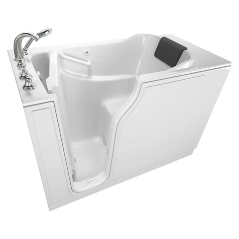 Gelcoat Premium Series 30 x 52 -Inch Walk-in Tub With Soaking Bath - Left-Hand Drain With Faucet