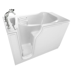 [C3052.509.SLW] Gelcoat Value Series 30 x 52-Inch Walk-in Tub With Soaking Bath - Left-Hand Drain With Faucet - White