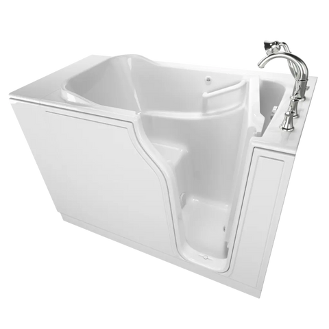 Gelcoat Value Series 30 x 52-Inch Walk-in Tub With Soaking Bath - Right-Hand Drain With Faucet