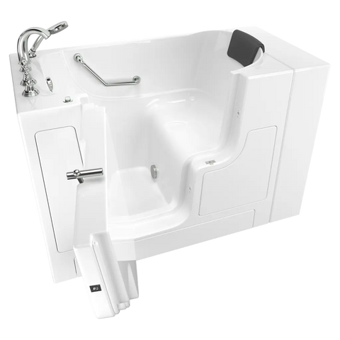 Gelcoat Premium Series 30 x 52-Inch Walk-in Tub With Soaking Bath - Left-Hand Drain With Faucet