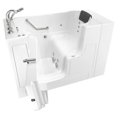[C3052OD.109.WLW-PC] Gelcoat Premium Series 30 x 52-Inch Walk-in Tub With Whirlpool System - Left-Hand Drain With Faucet - White
