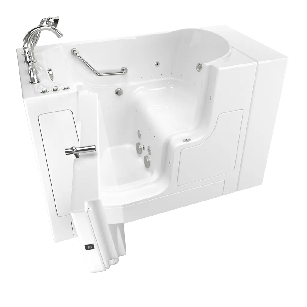 Gelcoat Value Series 30 x 52-Inch Walk-in Tub With Combination Air Spa and Whirlpool Systems - Left-Hand Drain With Faucet // WHITE // 135202_Image_C3052OD.709.CLW-PC_GELCOAT_WIT_Walk-in_0_CDNwebp.webp