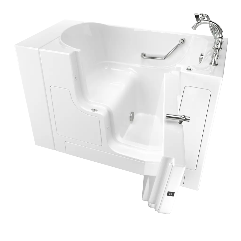 Gelcoat Value Series 30 x 52-Inch Walk-in Tub With Soaking Bath - Right-Hand Drain With Faucet // WHITE // 135203_Image_C3052OD.709.SRW-PC_GELCOAT_WIT_Walk-in_0_CDNwebp.webp
