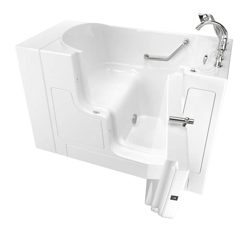 Gelcoat Value Series 30 x 52-Inch Walk-in Tub With Soaking Bath - Right-Hand Drain With Faucet