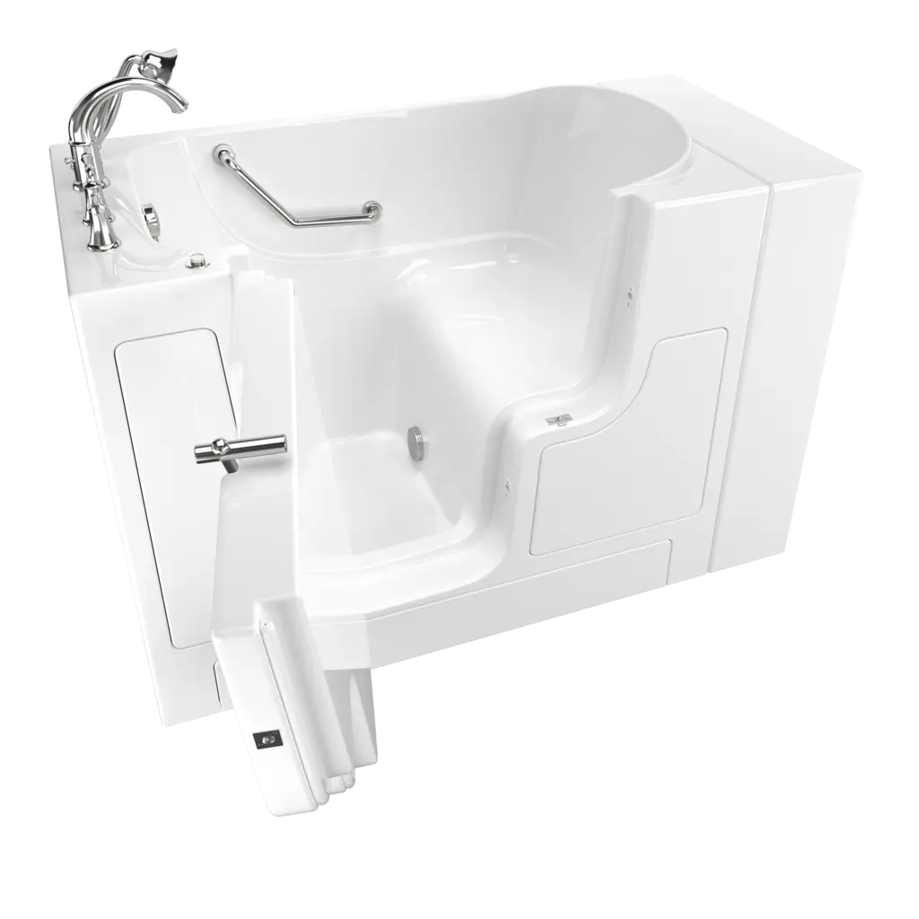 Gelcoat Value Series 30 x 52-Inch Walk-in Tub With Soaking Bath - Left-Hand Drain With Faucet // WHITE // 135204_Image_C3052OD.709.SLW-PC_GELCOAT_WIT_Walk-in_0_CDNwebp.webp