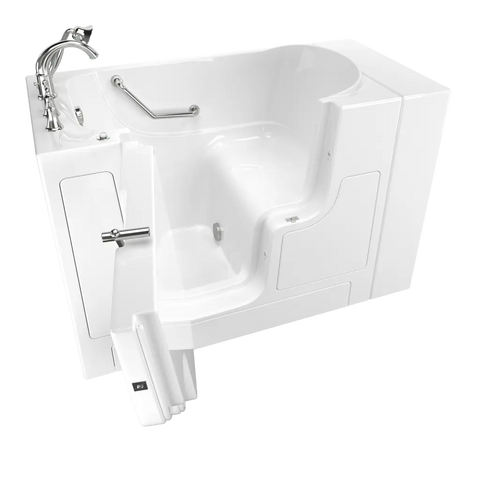 Gelcoat Value Series 30 x 52-Inch Walk-in Tub With Soaking Bath - Left-Hand Drain With Faucet