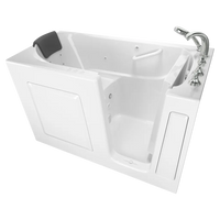[C3060.109.CRW] Gelcoat Premium Series 30 x 60 -Inch Walk-in Tub With Combination Air Spa and Whirlpool Systems - Right-Hand Drain With Faucet - White