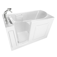 [C3060.509.SLW] Gelcoat Value Series 30 x 60-Inch Walk-in Tub With Soaking Bath - Left-Hand Drain With Faucet - White