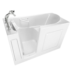 [C3060.509.SLW] Gelcoat Value Series 30 x 60-Inch Walk-in Tub With Soaking Bath - Left-Hand Drain With Faucet - White