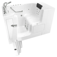 [C3252OD.109.CLW-PC] Gelcoat Premium Series 32 x 52-Inch Walk-in Tub With Combination Air Spa and Whirlpool Systems - Left-Hand Drain With Faucet - White