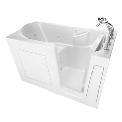 [C3060.509.WRW] Gelcoat Value Series 30 x 60-Inch Walk-in Tub With Whirlpool System - Right-Hand Drain With Faucet - White