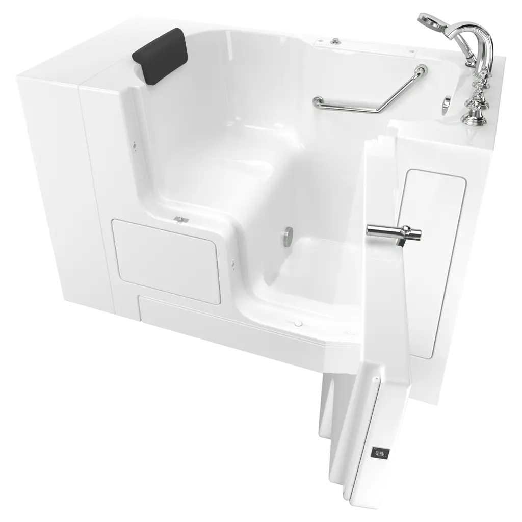 Gelcoat Premium Series 32 x 52-Inch Walk-in Tub With Soaking Bath - Right-Hand Drain With Faucet // WHITE // 135228_Image_C3252OD.109.SRW-PC_GELCOAT_WIT_Walk-in_0_CDNwebp.webp