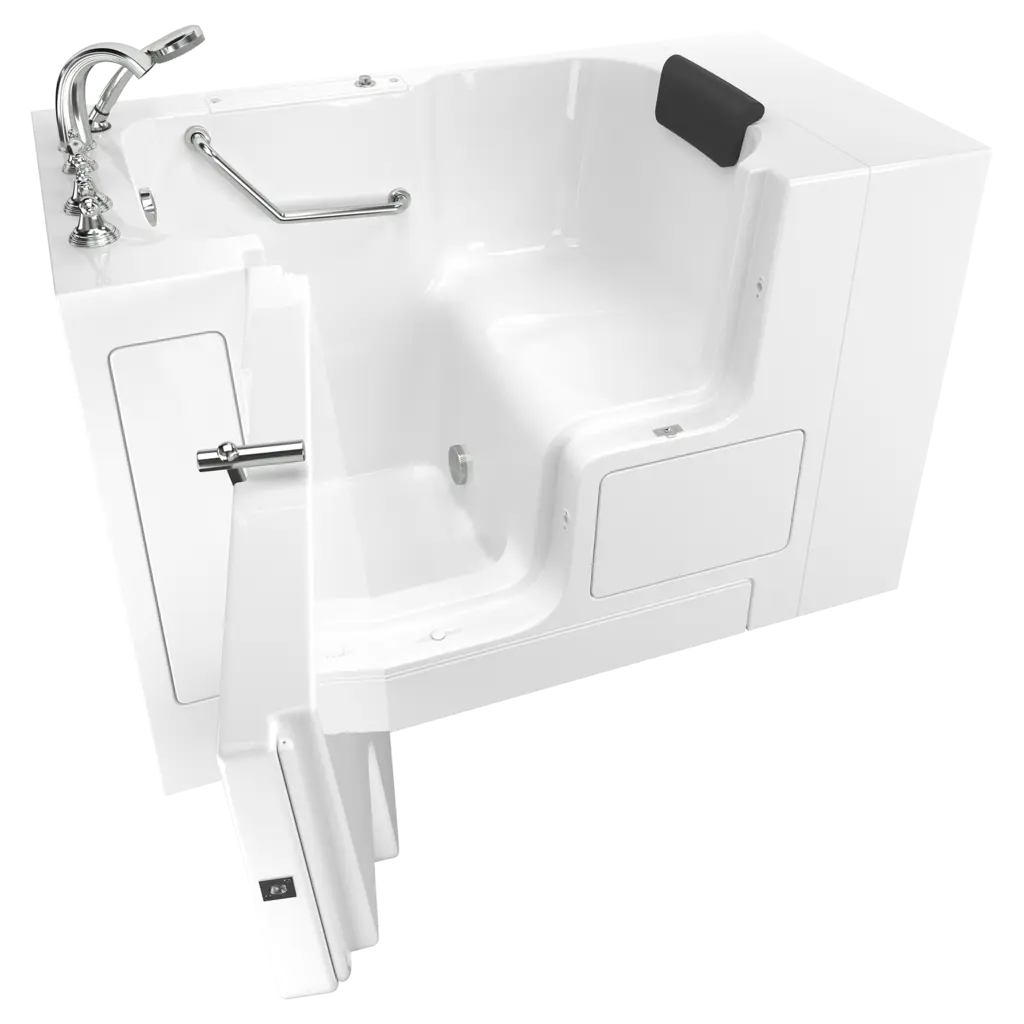 Gelcoat Premium Series 32 x 52-Inch Walk-in Tub With Soaking Bath - Left-Hand Drain With Faucet // WHITE // 135231_Image_C3252OD.109.SLW-PC_GELCOAT_WIT_Walk-in_0_CDNwebp.webp